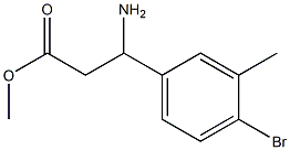 METHYL 3-AMINO-3-(4-BROMO-3-METHYLPHENYL)PROPANOATE 结构式