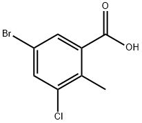 5-bromo-3-chloro-2-methylbenzoic acid 结构式