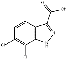 6,7-二氯-1H-吲唑-3-羧酸 结构式