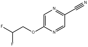 5-(2,2-difluoroethoxy)pyrazine-2-carbonitrile 结构式