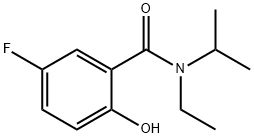 N-乙基-5-氟-2-羟基-N-异丙基苯甲酰胺 结构式