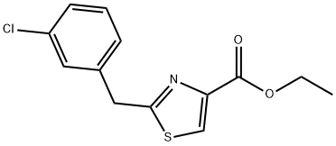 4-Thiazolecarboxylic acid, 2-[(3-chlorophenyl)methyl]-, ethyl ester 结构式