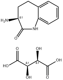 (3S)-3-Amino-1,3,4,5-tetrahydro-2H-1-benzazepin-2-one L(+)-Tartaric acid 结构式