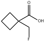 1-(fluoromethyl)cyclobutane-1-carboxylic acid 结构式
