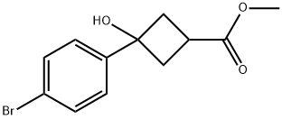 methyl 3-(4-bromophenyl)-3-hydroxycyclobutanecarboxylate 结构式