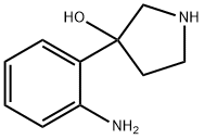 3-Pyrrolidinol, 3-(2-aminophenyl)- 结构式