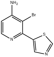 4-Amino-3-bromo-2-(thiazol-5-yl)pyridine 结构式