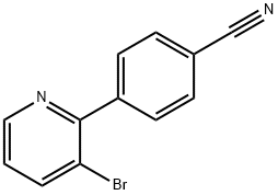 3-Bromo-2-(4-cyanophenyl)pyridine 结构式