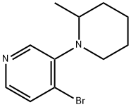 4-BROMO-3-(2-METHYLPIPERIDIN-1-YL)PYRIDINE 结构式