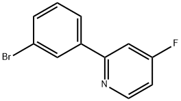 4-Fluoro-2-(3-bromophenyl)pyridine 结构式