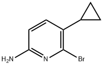 6-溴-5-环丙基吡啶-2-胺 结构式