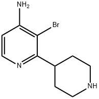 4-Amino-3-bromo-2-(piperidin-4-yl)pyridine 结构式