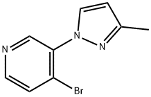 4-BROMO-3-(3-METHYL-1H-PYRAZOL-1-YL)PYRIDINE 结构式
