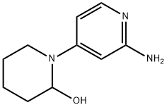 1-(2-AMINOPYRIDIN-4-YL)PIPERIDIN-2-OL 结构式