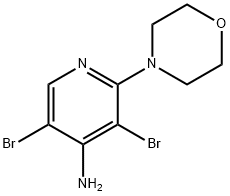 4-Amino-3,5-dibromo-2-(morpholino)pyridine 结构式