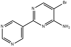 4-Amino-5-bromo-2-(pyrimidin-5-yl)pyrimidine 结构式