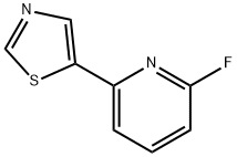 2-Fluoro-6-(thiazol-5-yl)pyridine 结构式