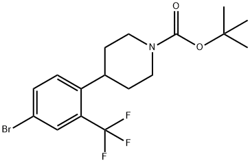 4-(N-Boc-Piperidin-4-yl)-3-trifluoromethyl-1-bromobenzene 结构式