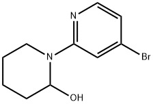 4-Bromo-2-(2-hydroxypiperidin-1-yl)pyridine 结构式