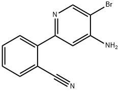 4-Amino-3-bromo-6-(2-cyanophenyl)pyridine 结构式