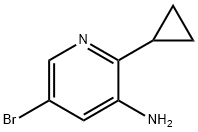 3-Amino-5-bromo-2-cyclopropylpyridine 结构式