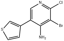 4-Amino-2-chloro-3-bromo-5-(3-thienyl)pyridine 结构式