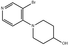 3-BROMO-4-(4-HYDROXYPIPERIDIN-1-YL)PYRIDINE 结构式