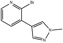 2-BROMO-3-(1-METHYL-1H-PYRAZOL-4-YL)PYRIDINE 结构式