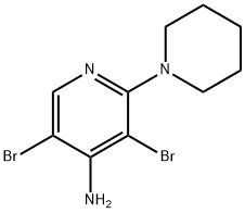 4-Amino-3,5-dibromo-2-(piperidino)pyridine 结构式