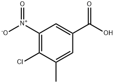 4-氯-3-甲基-5-硝基苯甲酸 结构式