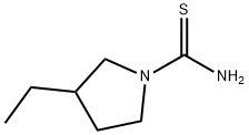 3-ethylpyrrolidine-1-carbothioamide 结构式