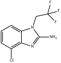 4-chloro-1-(2,2,2-trifluoroethyl)-1H-1,3-benzodiazol-2-amine 结构式