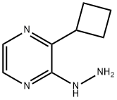 2-cyclobutyl-3-hydrazinylpyrazine 结构式