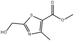 甲基 2-(羟甲基)-4-甲基-1,3-噻唑-5-甲酸基酯 结构式