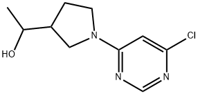 1-[1-(6-chloropyrimidin-4-yl)pyrrolidin-3-yl]ethan-1-ol 结构式