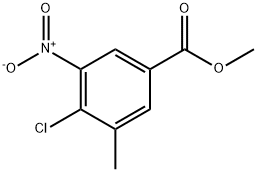 4-氯-3-甲基-5-硝基苯甲酸甲酯 结构式