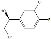 (S)-2-bromo-1-(3-chloro-4-fluorophenyl)ethanol 结构式