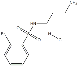 N-(3-aminopropyl)-2-bromobenzene-1-sulfonamide hydrochloride 结构式