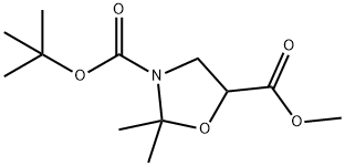 3-tert-butyl 5-methyl 2,2-dimethyloxazolidine-3,5-dicarboxylate 结构式