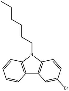 3-溴-9-己基-9H-咔唑 结构式