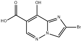 Imidazo[1,2-b]pyridazine-7-carboxylic acid, 2-bromo-8-hydroxy- 结构式