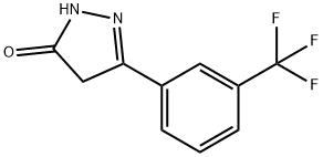 3-[3-(trifluoromethyl)phenyl]-4,5-dihydro-1H-pyrazol-5-one 结构式