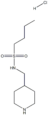 N-(piperidin-4-ylmethyl)butane-1-sulfonamide hydrochloride 结构式