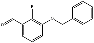 2-Bromo-3-phenylmethoxybenzaldehyde 结构式