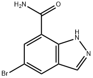 5-Bromo-1H-indazole-7-carboxylic acid amide 结构式