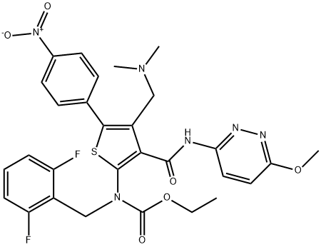 CARBAMIC ACID, N-[(2,6-DIFLUOROPHENYL)METHYL]-N-[4-[(DIMETHYLAMINO)METHYL]-3-[[(6-METHO 结构式
