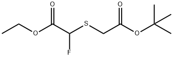 ethyl 2-{[2-(tert-butoxy)-2-oxoethyl]sulfanyl}-2-fluoroacetate 结构式