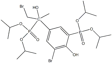 2-羟基-3-溴 - (2-(3-二异丙基 - 磷酰基-4-羟基-5-溴苯基)丙-2-基)膦酸二异丙酯 结构式