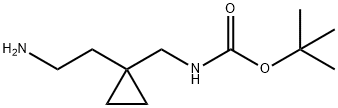 N-{[1-(2-氨基乙基)环丙基]甲基}氨基甲酸叔丁酯 结构式