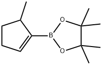 4,4,5,5-tetramethyl-2-(5-methylcyclopent-1-enyl)-1,3,2-dioxaborolane 结构式